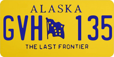 AK license plate GVH135