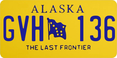 AK license plate GVH136