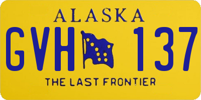 AK license plate GVH137