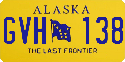 AK license plate GVH138