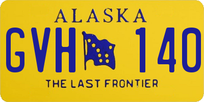 AK license plate GVH140