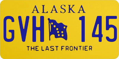 AK license plate GVH145