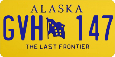 AK license plate GVH147