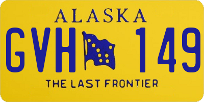 AK license plate GVH149