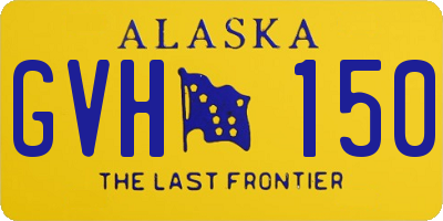 AK license plate GVH150