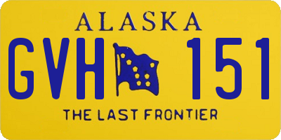 AK license plate GVH151