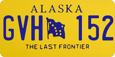 AK license plate GVH152