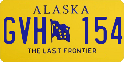 AK license plate GVH154