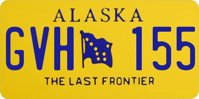 AK license plate GVH155