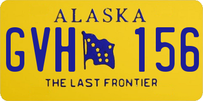 AK license plate GVH156