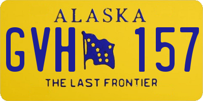 AK license plate GVH157