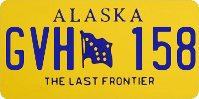 AK license plate GVH158