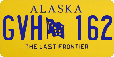 AK license plate GVH162