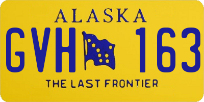 AK license plate GVH163