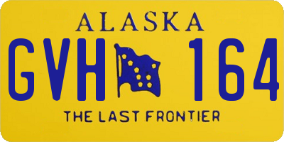 AK license plate GVH164