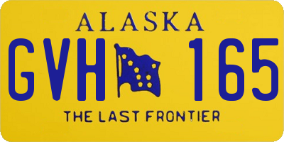 AK license plate GVH165