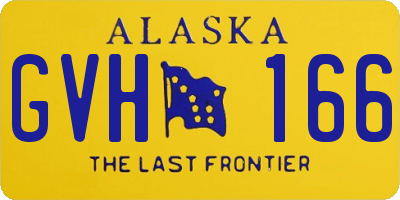 AK license plate GVH166