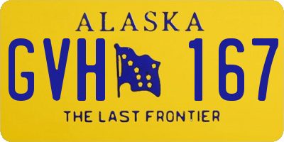 AK license plate GVH167