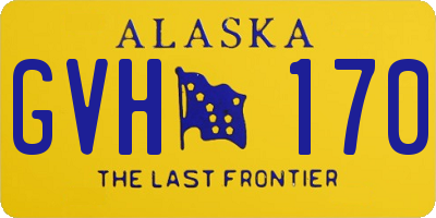 AK license plate GVH170