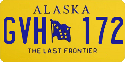 AK license plate GVH172