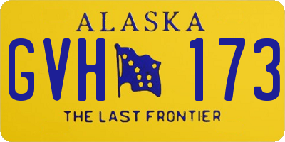 AK license plate GVH173