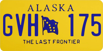 AK license plate GVH175