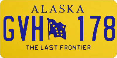 AK license plate GVH178