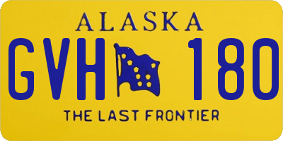 AK license plate GVH180