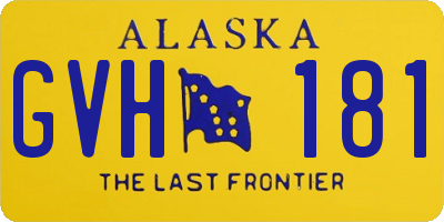 AK license plate GVH181