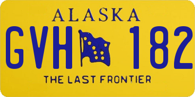 AK license plate GVH182