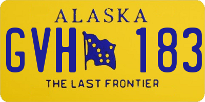 AK license plate GVH183