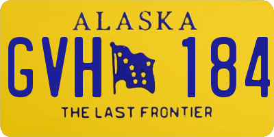 AK license plate GVH184