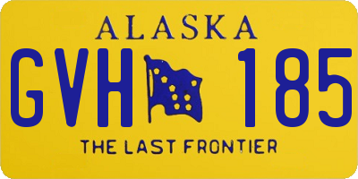 AK license plate GVH185