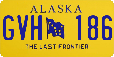 AK license plate GVH186