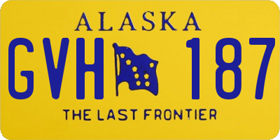AK license plate GVH187