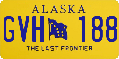 AK license plate GVH188