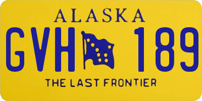 AK license plate GVH189