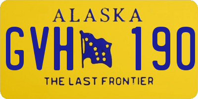 AK license plate GVH190