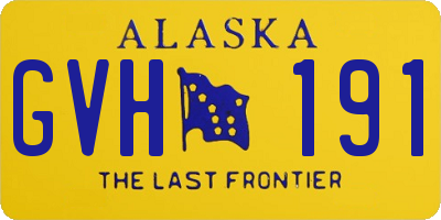 AK license plate GVH191