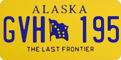 AK license plate GVH195