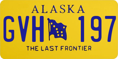 AK license plate GVH197