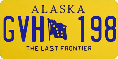 AK license plate GVH198