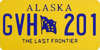 AK license plate GVH201