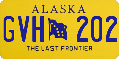 AK license plate GVH202