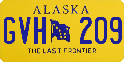 AK license plate GVH209