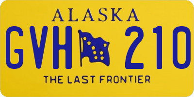 AK license plate GVH210