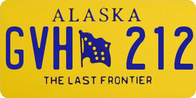 AK license plate GVH212