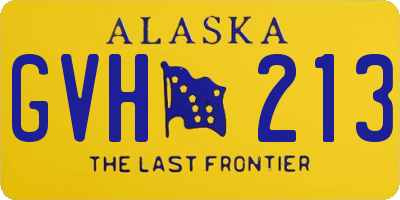 AK license plate GVH213