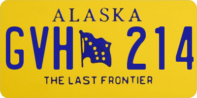 AK license plate GVH214