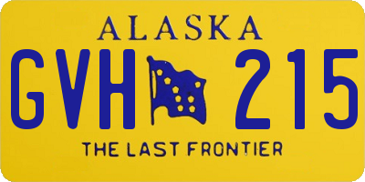 AK license plate GVH215